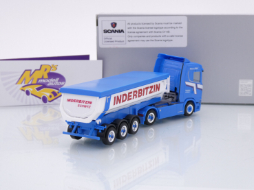Preview: Herpa 956208 # Scania CS20 ND 2/3-achs Kippsattelzug " Inderbitzin Transporte " 1:87