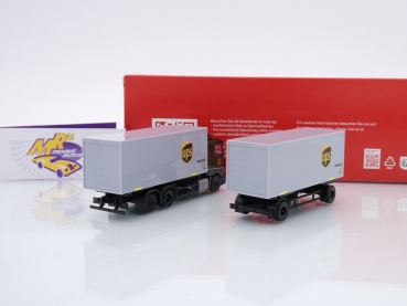 Preview: Herpa 317832 # Mercedes-Benz Actros CS 3/2-achs Wechselkoffer-Hängerzug " UPS " 1:87