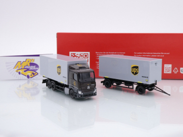 Preview: Herpa 317832 # Mercedes-Benz Actros CS 3/2-achs Wechselkoffer-Hängerzug " UPS " 1:87