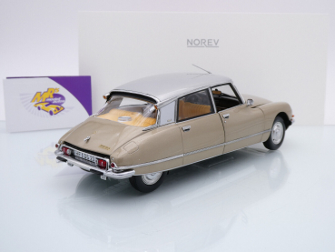 Preview: Norev 181726 # Citroen DS 23 Pallas Limousine Baujahr 1972 " gold-silber " 1:18