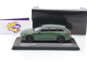 Preview: Minichamps 410018017 # Audi RS6 Avant Baujahr 2019 " mattolivegrünmetallic " 1:43