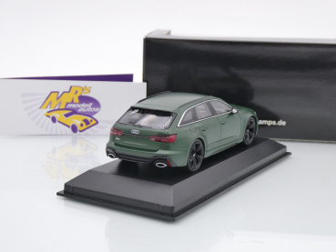 Preview: Minichamps 410018017 # Audi RS6 Avant Baujahr 2019 " mattolivegrünmetallic " 1:43