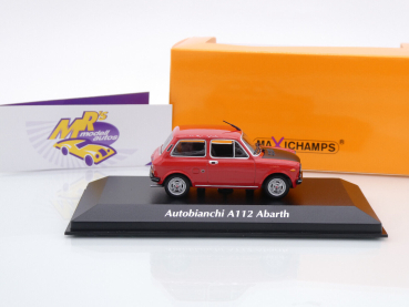 Preview: Maxichamps 940121171 # Autobianchi A112 Abarth Baujahr 1974 " rot-schwarz " 1:43