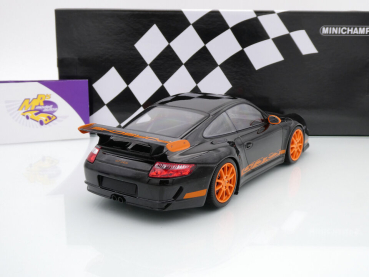 Preview: Minichamps 155062121 # Porsche 911 (997) GT3 RS Baujahr 2007 " schwarz-orange " 1:18