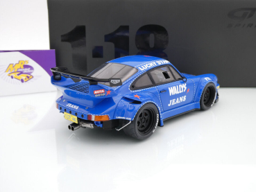 Preview: GT Spirit GT448 # Porsche 911 (964) RWB Bodykit Baujahr 2023 blau " OSHO " 1:18