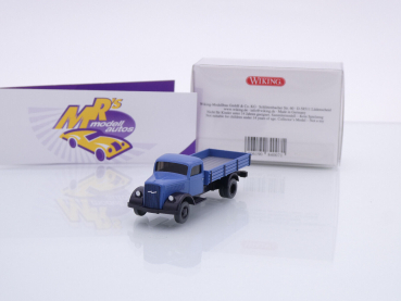 Wiking 0840 07 # Opel Blitz Pritschen LKW Baujahr 1935-44 " fernblau " 1:87