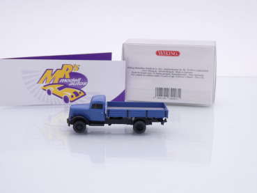 Preview: Wiking 0840 07 # Opel Blitz Pritschen LKW Baujahr 1935-44 " fernblau " 1:87