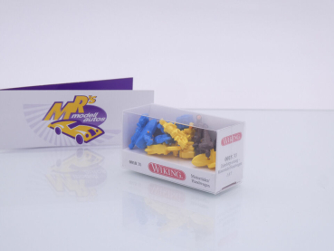 Preview: Wiking 0018 30 # Zubehör Motorräder / Handwagen 1948-55 " rot-blau-braun " 1:87