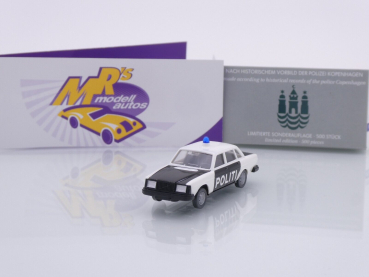 Wiking Sondermodell # VOLVO 264 GL Limousine " POLITI Dänemark " 1:87 Lim. Ed.
