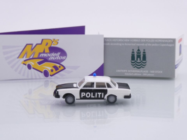 Preview: Wiking Sondermodell # VOLVO 264 GL Limousine " POLITI Dänemark " 1:87 Lim. Ed.