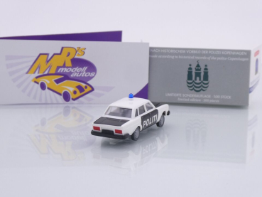 Preview: Wiking Sondermodell # VOLVO 264 GL Limousine " POLITI Dänemark " 1:87 Lim. Ed.