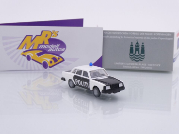 Preview: Wiking Sondermodell # VOLVO 264 GL Limousine " POLITI Dänemark " 1:87 Lim. Ed.