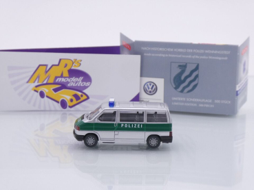 Preview: Wiking Sondermodell # VW T4 FuStW " Polizei Wenningstedt Sylt " 1:87 Lim. Ed.