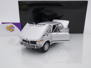 Preview: Kyosho 08543S # BMW 2002 tii Limousine Baujahr 1972 " silbermetallic " 1:18