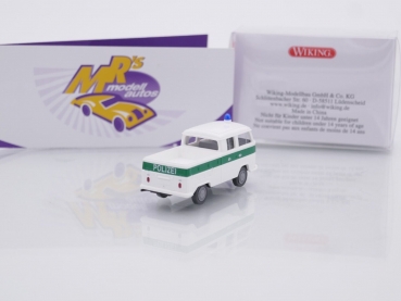 Preview: Wiking 0314 05 # Volkswagen T2 Doppelkabine Baujahr 1967-71 weiß-grün " Polizei " 1:87