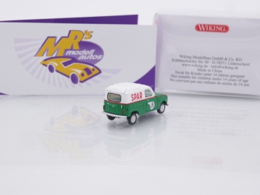 Preview: Wiking 0225 04 # Renault R4 Kastenwagen Baujahr 1961-1967 grün-weiß " Spar " 1:87