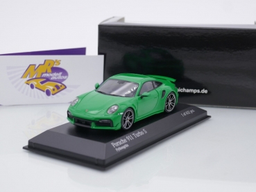 Minichamps 410060071 # Porsche 911 Turbo S Sport Baujahr 2021 " pythongrün " 1:43