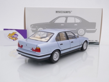 Preview: Minichamps 100024007 # BMW 535i (E34) Baujahr 1988 " hellblaumetallic " 1:18