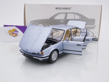Preview: Minichamps 100024007 # BMW 535i (E34) Baujahr 1988 " hellblaumetallic " 1:18