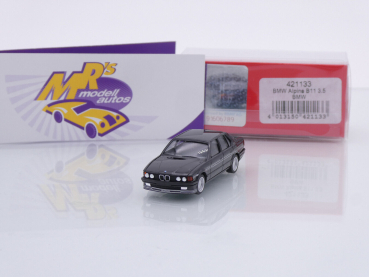 Herpa 421133 # BMW Alpina B11 3.5 Limousine " schwarz mit silber Dekor " 1:87