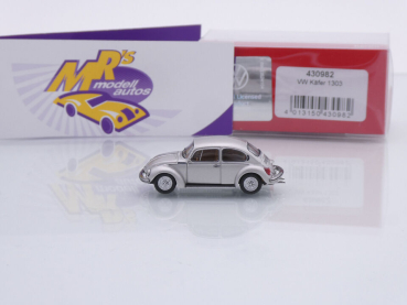 Preview: Herpa 430982 # Volkswagen VW Käfer 1303 Baujahr 1972 " silbermetallic " 1:87