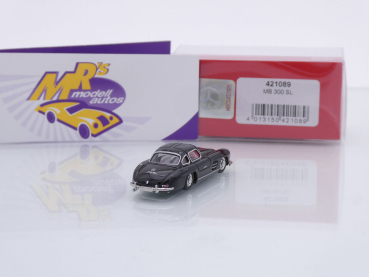 Preview: Herpa 421089 # Mercedes-Benz 300 SL Flügeltürer Baujahr 1954 " schwarz " 1:87