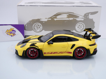 Preview: Minichamps 110062025 # Porsche 911 (992) GT3 RS Baujahr 2024 " gelb-rot " 1:18