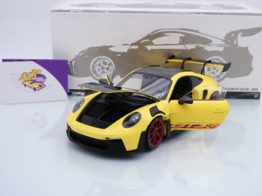 Preview: Minichamps 110062025 # Porsche 911 (992) GT3 RS Baujahr 2024 " gelb-rot " 1:18