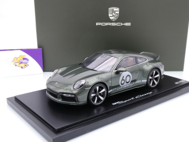 Spark WAP02100110SSPC # Porsche 911 992 Sport Classic 2022 " oakgrünmetallic " 1:18