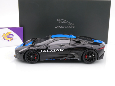 Preview: Almost Real 810603 # Jaguar C-X75 Sportwagen Baujahr 2013 " schwarz-blau " 1:18