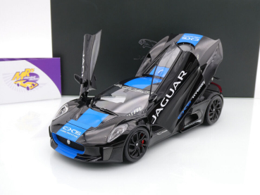 Preview: Almost Real 810603 # Jaguar C-X75 Sportwagen Baujahr 2013 " schwarz-blau " 1:18
