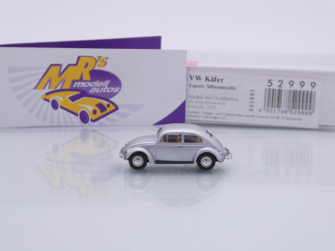 Preview: Busch 52999 # Volkswagen VW Käfer Export Baujahr 1955 in " silbermetallic " 1:87