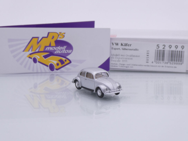 Preview: Busch 52999 # Volkswagen VW Käfer Export Baujahr 1955 in " silbermetallic " 1:87
