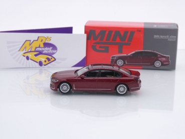 Preview: TSM MINI GT MGT00693-L # BMW Alpina B7 xDrive Sedan LHD " dunkelrotmetallic (Aventurin) " 1:64