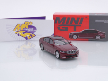 Preview: TSM MINI GT MGT00693-L # BMW Alpina B7 xDrive Sedan LHD " dunkelrotmetallic (Aventurin) " 1:64