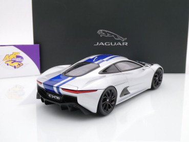 Preview: Almost Real 810601 # Jaguar C-X75 Sportwagen Baujahr 2013 " silber-blau " 1:18