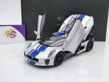 Preview: Almost Real 810601 # Jaguar C-X75 Sportwagen Baujahr 2013 " silber-blau " 1:18