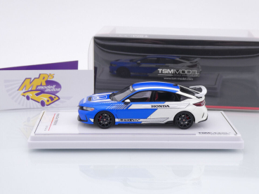 Preview: TSM Models 430767 # Honda Civic Type R Baujahr 2023 blau-weiß " Pace Car " 1:43