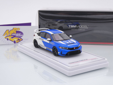 Preview: TSM Models 430767 # Honda Civic Type R Baujahr 2023 blau-weiß " Pace Car " 1:43