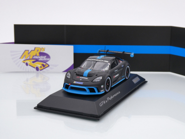 Spark WAP0204150PCAY # Porsche 718 Cayman GT4 e-Performance 2022 " mattschwarz-blau " 1:43