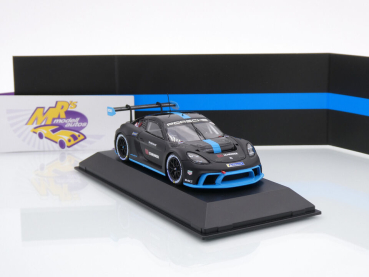 Preview: Spark WAP0204150PCAY # Porsche 718 Cayman GT4 e-Performance 2022 " mattschwarz-blau " 1:43