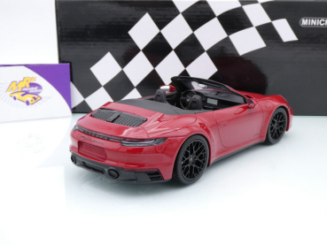 Preview: Minichamps 155063032 # Porsche 911 Carrera 4 GTS Cabrio Baujahr 2020 " rot " 1:18
