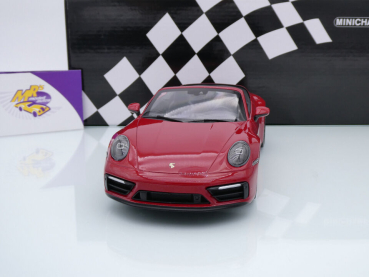 Preview: Minichamps 155063032 # Porsche 911 Carrera 4 GTS Cabrio Baujahr 2020 " rot " 1:18