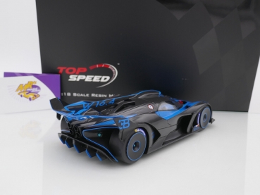 Preview: Top Speed TS0434 # Bugatti Bolide Presentation Car Baujahr 2020 " bugattiblau-schwarz "  1:18