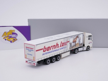 Preview: Herpa 947770 # MAN TGX XXL Gardinenplanen-Sattelzug " Spedition Land " 1:87 NEU