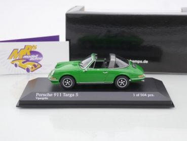 Preview: Minichamps 410060161 # Porsche 911 Targa S Cabriolet Baujahr 1972 " vipergrün " 1:43