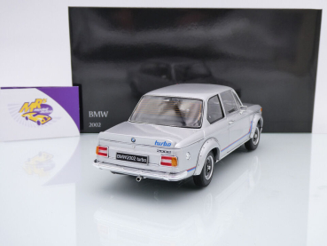 Preview: Kyosho 08544S # BMW 2002 Turbo Baujahr 1973 " silbermetallic " 1:18