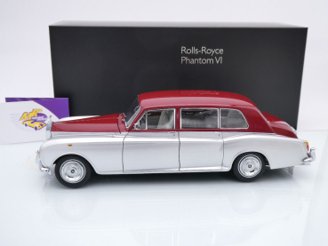 Preview: Kyosho 08905SR # Rolls-Royce Phantom VI Extended Baujahr 1968 " silber-rot " 1:18