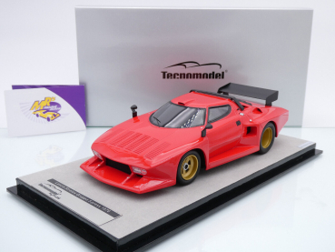 Tecnomodel TM18-258D # Lancia Stratos Gruppe 5 Press Version 1976 " rot " 1:18