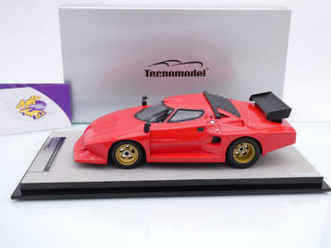 Preview: Tecnomodel TM18-258D # Lancia Stratos Gruppe 5 Press Version 1976 " rot " 1:18